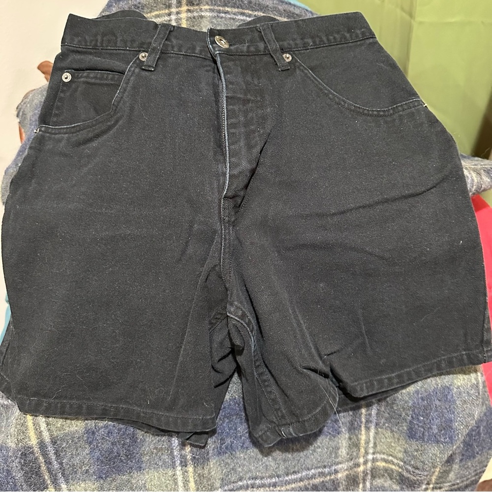 Black Denim Shorts